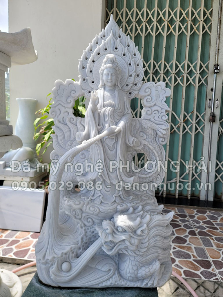 Tượng quan âm bồ tát cưỡi rồng