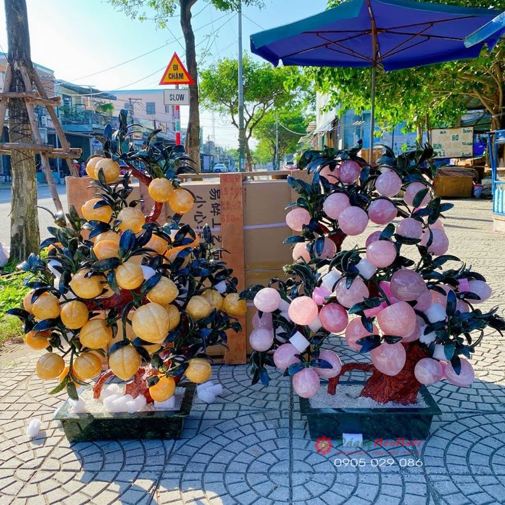 Cây đào đá phong thuỷ 1 Cây đào đá phong thuỷ