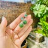 Hoa tai cỏ 4 lá đá ngọc bích