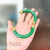 Vòng kiềng nguyên khối bọc vàng 9 kiem cam thach boc vang