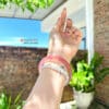Vòng tay bản thạch anh dâu tây