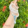 Vòng tay đá Moonstone mix thạch anh Aquamarine 7 Chuỗi vòng tay đá Moonstone