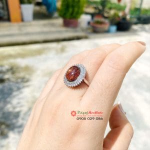 Nhẫn đá thạch anh tóc