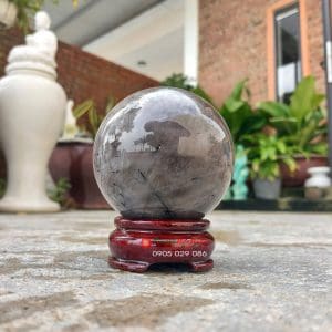 Quả cầu phong thuỷ thạch anh tóc đen