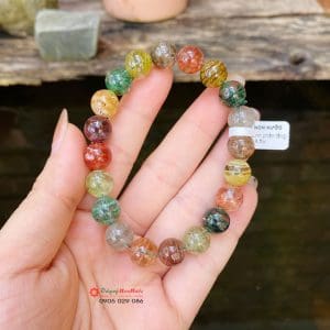 Vòng tay thạch anh ưu linh đa sắc