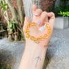 Vòng tay Thạch anh vàng mix charm
