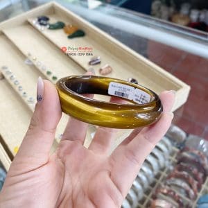 Vòng tay nguyên khối đá mắt hổ