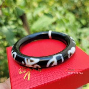 Vòng tay đá Dzi nguyên khối