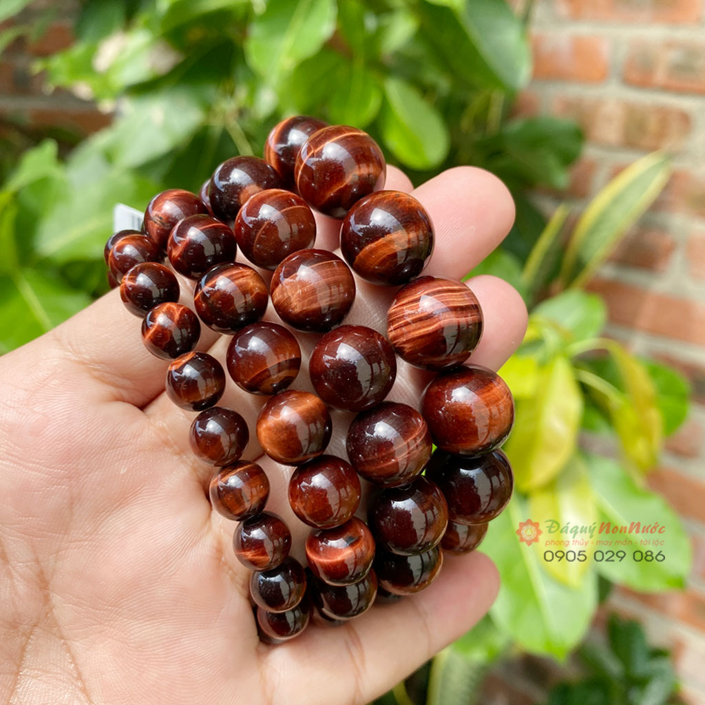 Vòng tay đá mắt hổ đỏ 3 Vòng tay đá mắt hổ đỏ