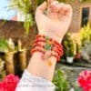 Chuỗi vòng Hoa mai 108 hạt đá mã não nam hồng 6 vong tay ma nao nam hong 1