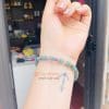 Vòng tay ngọc lam bánh xe mix thạch anh Tourmaline