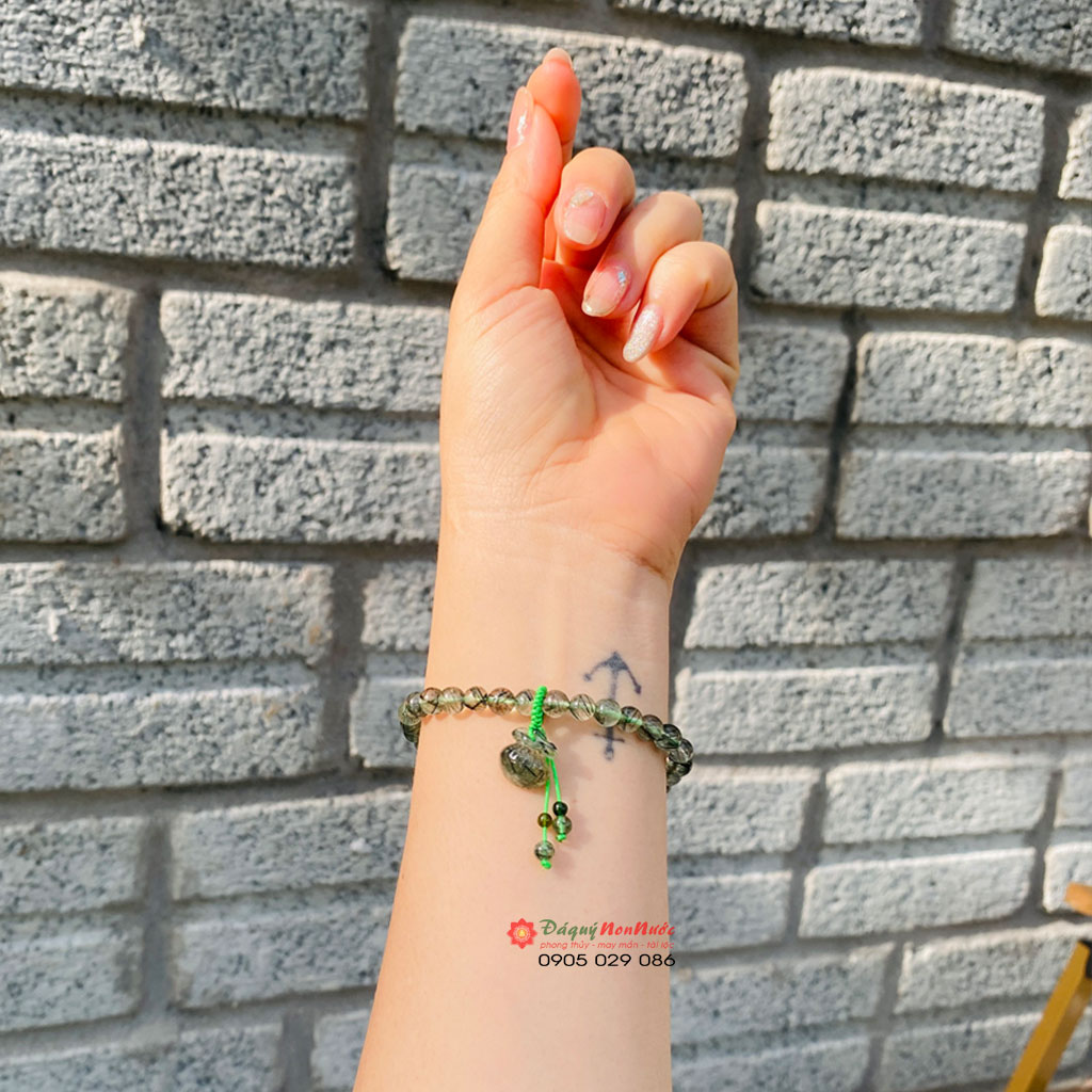 Vòng tay thạch anh tóc xanh