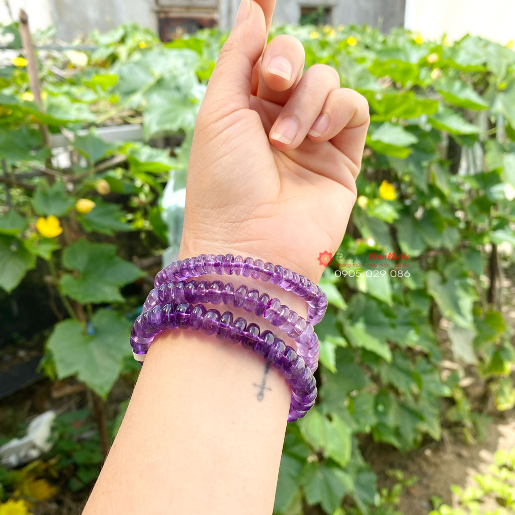 Vòng tay thạch anh tím bánh xe 1 vongtaythachanhtim banh