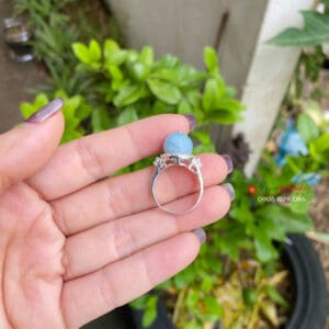 Nhẫn đá thạch anh Aquamarine