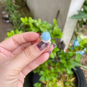 Nhẫn đá thạch anh Aquamarine