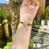 Vòng tay Diopside mix charm bạc mạ vàng 5 Vòng tay Diopside mix charm bạc mạ vàng