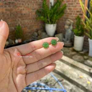 Hoa tai hoa mẫu đơn ngọc bích