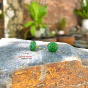 Hoa tai hoa mẫu đơn ngọc bích