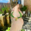 Vòng tay Diopside mix charm bạc mạ vàng 7 Vòng tay Diopside mix charm bạc mạ vàng