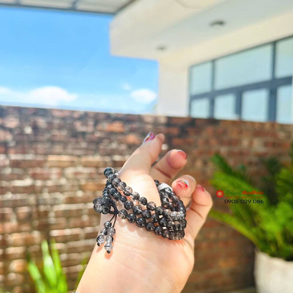 Chuỗi vòng tay hoa mai thạch anh tóc đen 4 chuoi thach anh toc den 6