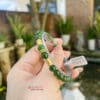 Vòng ngọc lam hoa bay Vip mix charm bạc mạ vàng