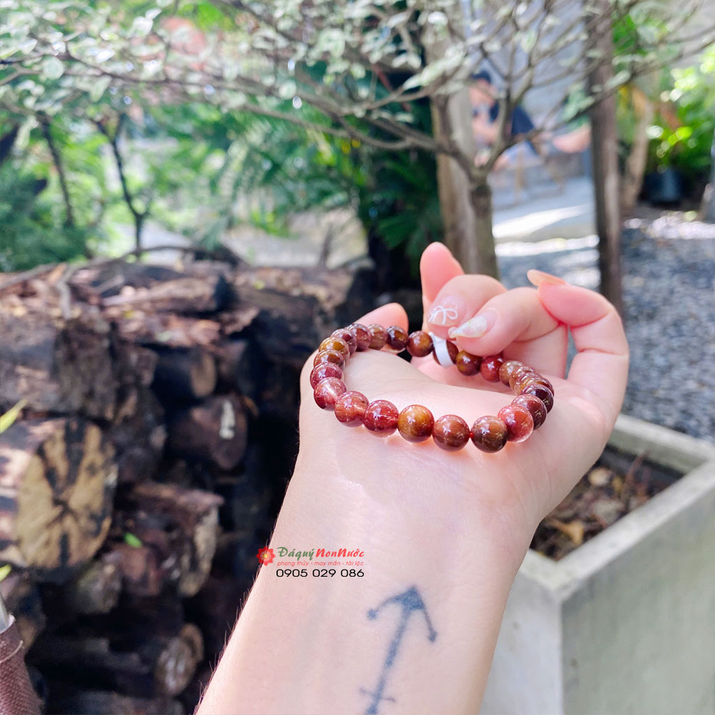 Vòng tay thạch anh tóc nâu 3 Vòng tay thạch anh tóc nâu