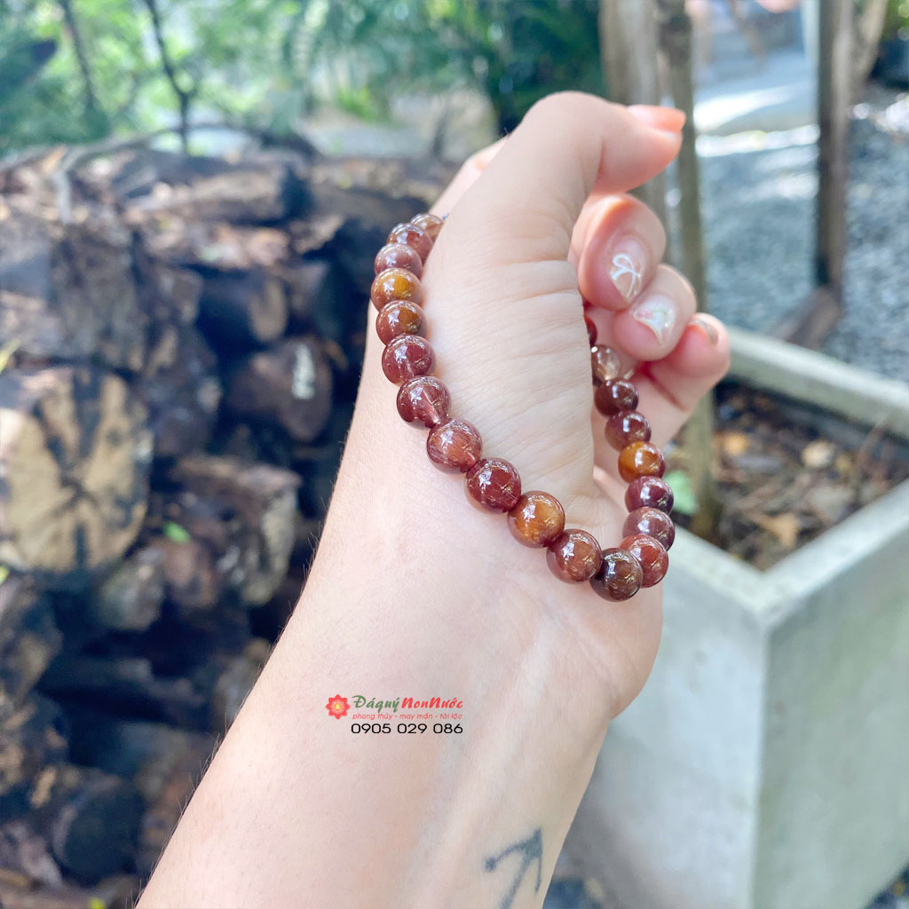 Vòng tay thạch anh tóc nâu 2 Vòng tay thạch anh tóc nâu