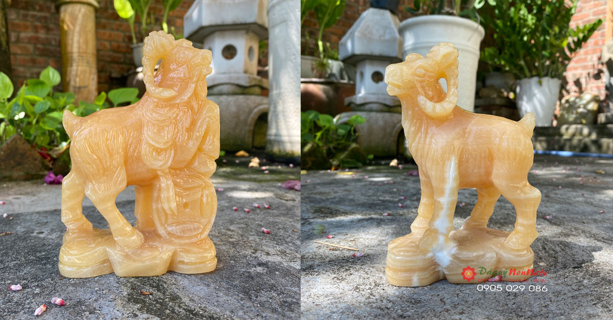 Tượng dê đá ngọc