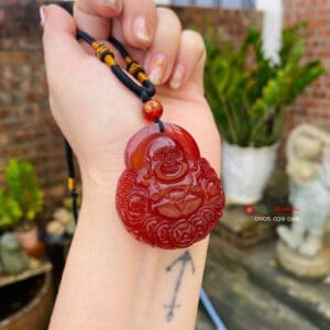 Phật di lặc đá mã não