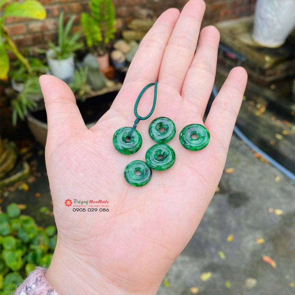 Mặt dây chuyền đồng điếu ngọc sơn thủy 1 Mặt dây chuyền đồng điếu ngọc sơn thủy
