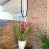 Mặt hồ ly ruby nam phi vàng 10k