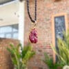Mặt hồ ly ruby nam phi vàng 10k