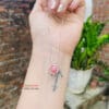 Mặt dây hạt châu thạch anh đá đào hoa