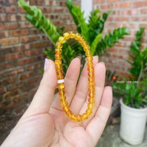 Combo vòng tay và mặt dây chuyền hổ phách