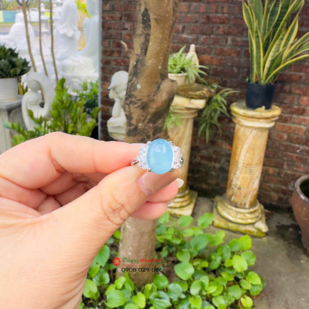 Nhẫn thạch anh Aquamarine 4 nhan aqua 4