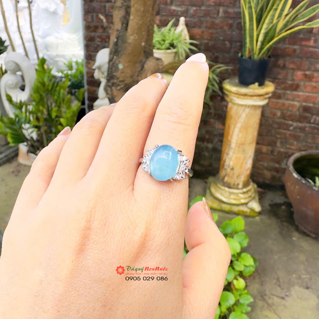 Nhẫn thạch anh Aquamarine 1 Nhẫn thạch anh Aquamarine