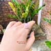 Nhẫn bạc đính đá thạch anh hồng