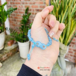 Vòng như ý nguyện thạch anh Aquamarine