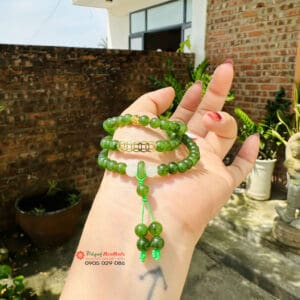 Chuỗi vòng tay ngọc bích mix vàng 10k