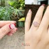 Nhẫn bạc thạch anh hồng 8 nhan