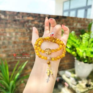 Vòng tay may mắn đá Tâm Mắt Hổ