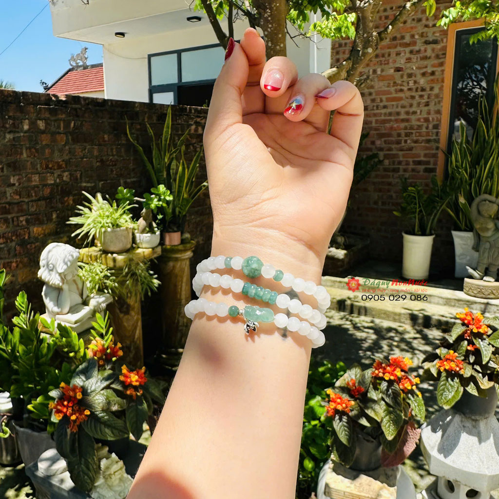 Chuỗi vòng tay tài lộc bạch ngọc