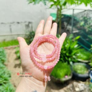 Chuỗi vòng tay thạch anh hồng