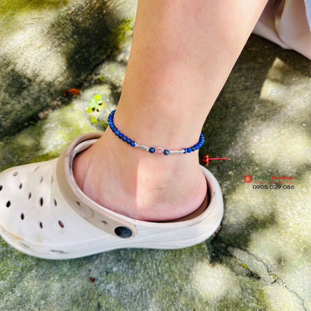 Lắc chân đá Lapis 5 vong tay phong thuy21