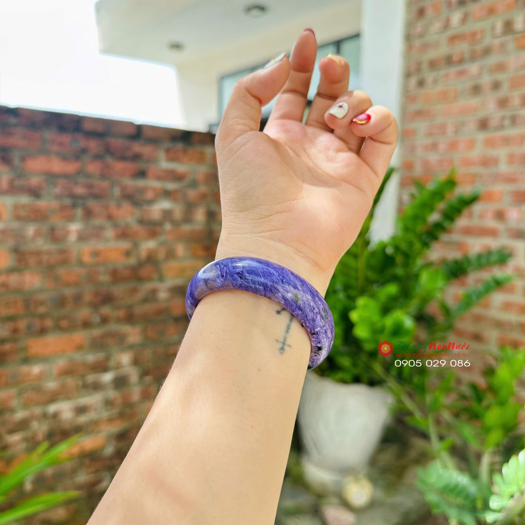 Vòng tay đá mắt rồng Charoite 4 da mat rong Charoite2