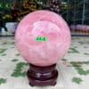 Bi cầu phong thuỷ đá thạch anh hồng